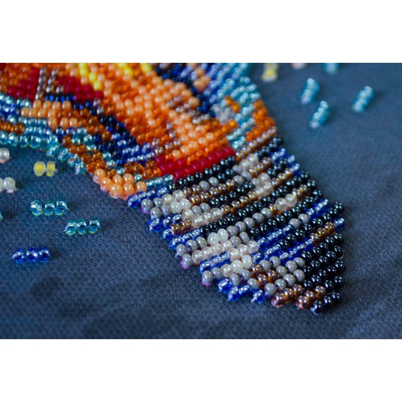 Mini Bead Embroidery Kit on Art Canvas "Bring the light"