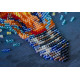 Mini Bead Embroidery Kit on Art Canvas "Bring the light"