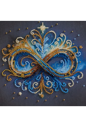 Mini Bead Embroidery Kit on Art Canvas "Infinity"
