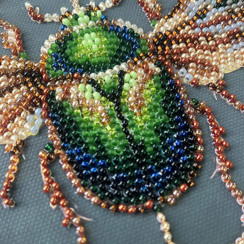 Mini Bead Embroidery Kit on Art Canvas "The Alchemy of Nature"