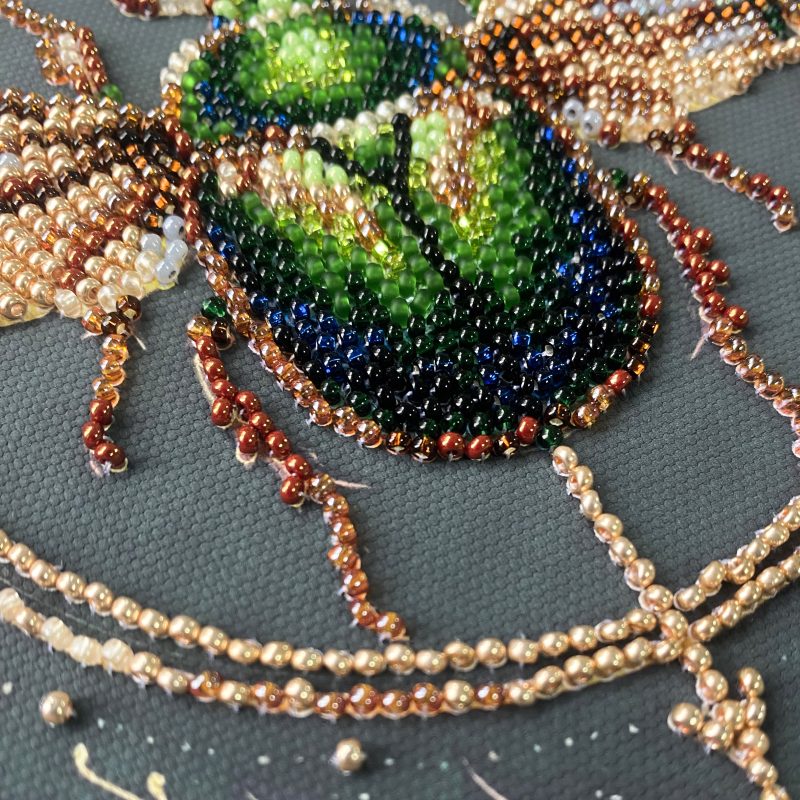 Mini Bead Embroidery Kit on Art Canvas "The Alchemy of Nature"
