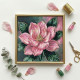 Mini Bead Embroidery Kit on Art Canvas "Petal Kiss"
