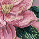 Mini Bead Embroidery Kit on Art Canvas "Petal Kiss"