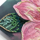 Mini Bead Embroidery Kit on Art Canvas "Petal Kiss"