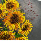 Mini Bead Embroidery Kit on Art Canvas "Homely sunflowers"