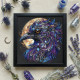Mini Bead Embroidery Kit on Art Canvas "Amber gaze"