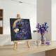 Mini Bead Embroidery Kit on Art Canvas "Amber gaze"