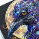 Mini Bead Embroidery Kit on Art Canvas "Amber gaze"