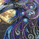 Mini Bead Embroidery Kit on Art Canvas "Amber gaze"