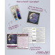 Mini Bead Embroidery Kit on Art Canvas "Amber gaze"