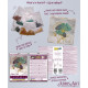 Midi Bead Embroidery Kit on Art Canvas "Emerald leaves"