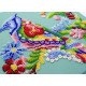 Midi Bead Embroidery Kit on Art Canvas "Spring bird"