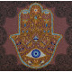 Midi Bead Embroidery Kit on Art Canvas "Golden Hamsa"