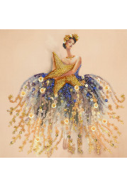 Midi Bead Embroidery Kit on Art Canvas "Star waltz"