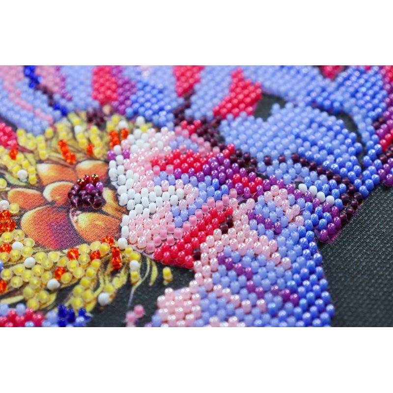 Midi Bead Embroidery Kit on Art Canvas "Time to bloom"