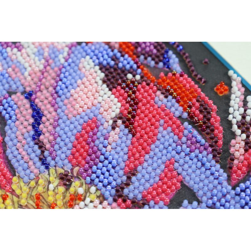 Midi Bead Embroidery Kit on Art Canvas "Time to bloom"