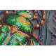 Midi Bead Embroidery Kit on Art Canvas "Emerald beetle"