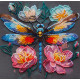 Midi Bead Embroidery Kit on Art Canvas "Flickering wings"