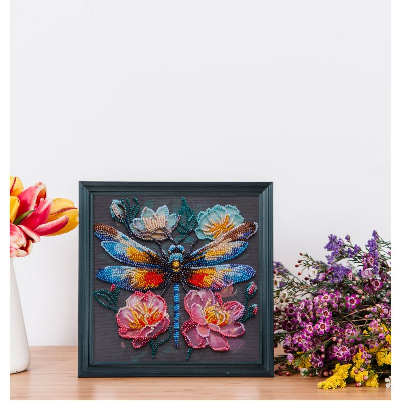Midi Bead Embroidery Kit on Art Canvas "Flickering wings"
