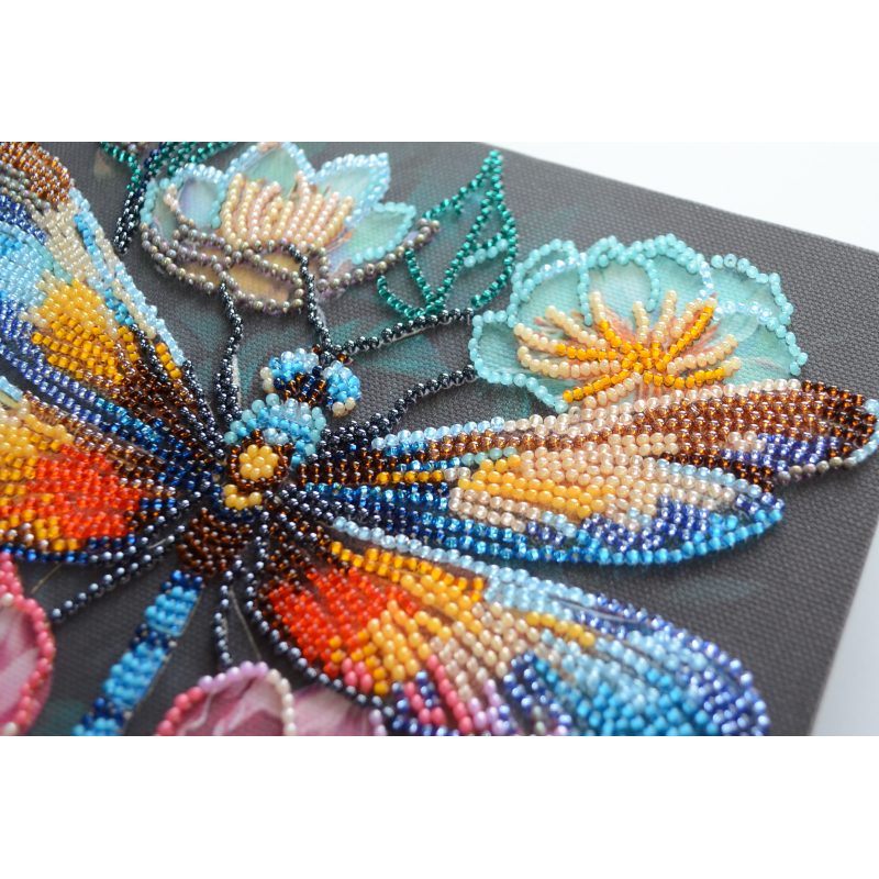 Midi Bead Embroidery Kit on Art Canvas "Flickering wings"