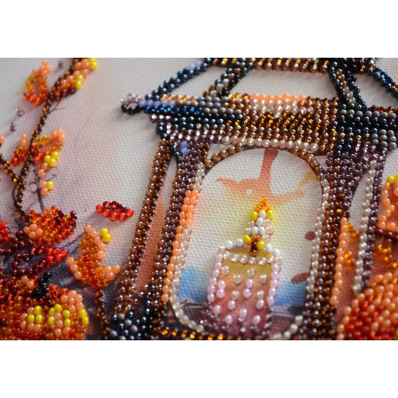 Midi Bead Embroidery Kit on Art Canvas "Autumn light"