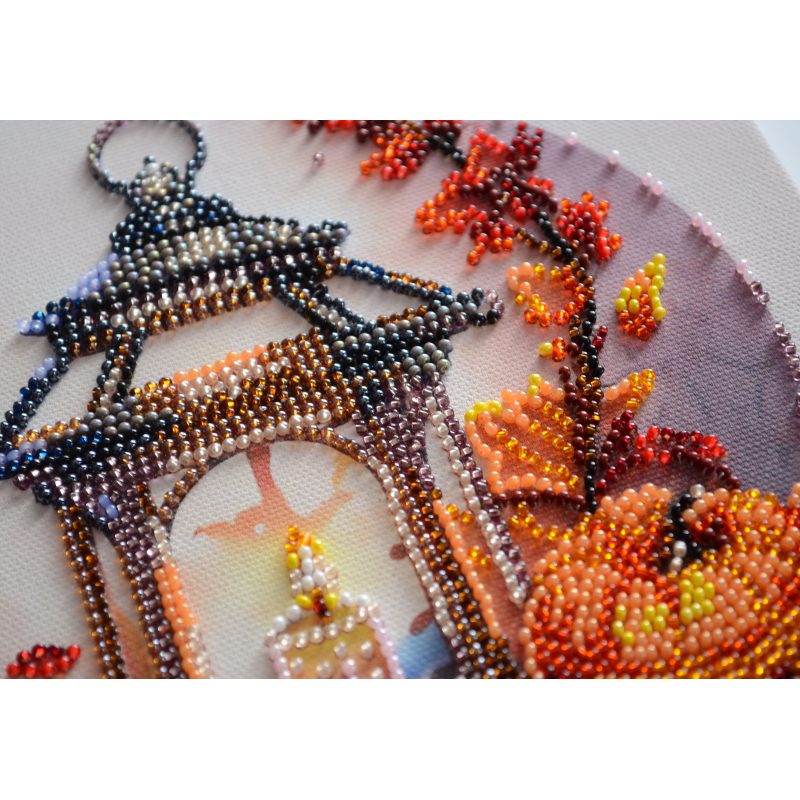Midi Bead Embroidery Kit on Art Canvas "Autumn light"