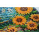 Midi Bead Embroidery Kit on Art Canvas "Sunflowers in night’s embrace"