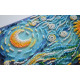 Midi Bead Embroidery Kit on Art Canvas "Sunflowers in night’s embrace"