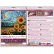 Midi Bead Embroidery Kit on Art Canvas "Sunflowers in night’s embrace"