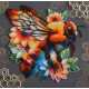 Midi Bead Embroidery Kit on Art Canvas "Honey mosaic"