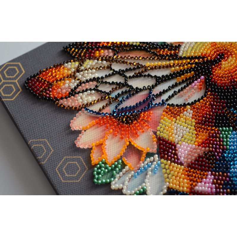 Midi Bead Embroidery Kit on Art Canvas "Honey mosaic"