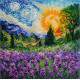 Midi Bead Embroidery Kit on Art Canvas "Summer memories"