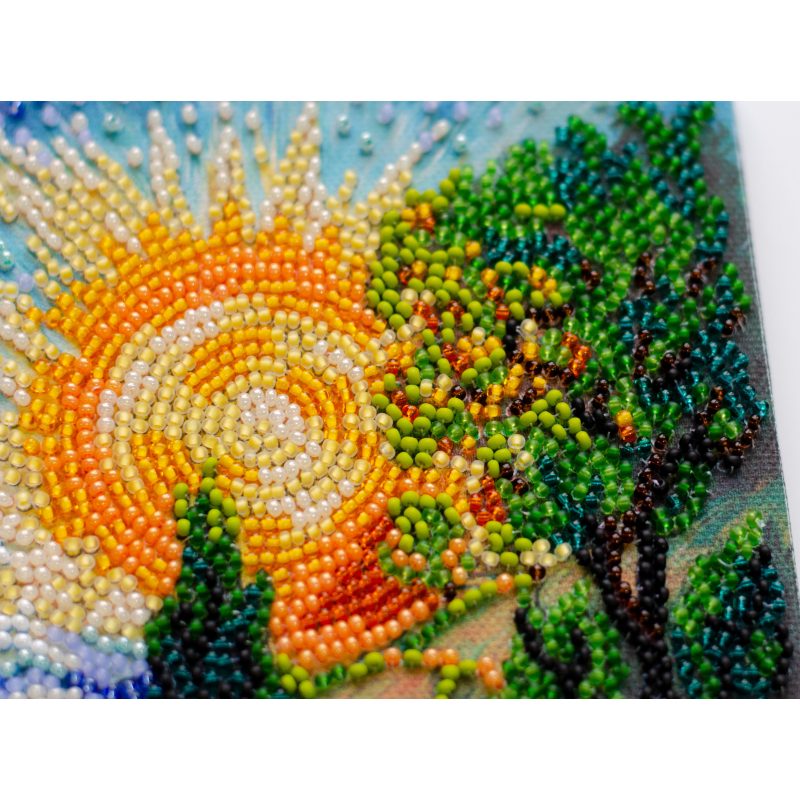 Midi Bead Embroidery Kit on Art Canvas "Summer memories"