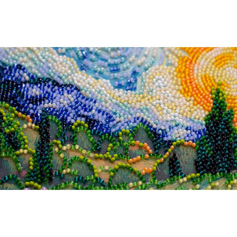 Midi Bead Embroidery Kit on Art Canvas "Summer memories"