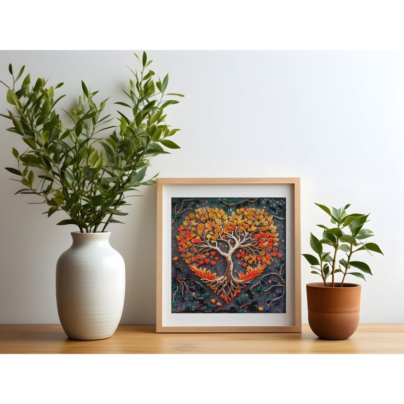 Midi Bead Embroidery Kit on Art Canvas "Warm feelings"