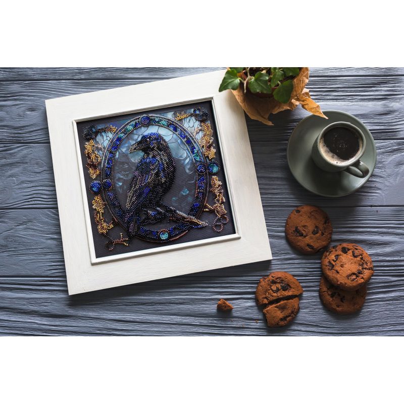 Midi Bead Embroidery Kit on Art Canvas "Shade of night"