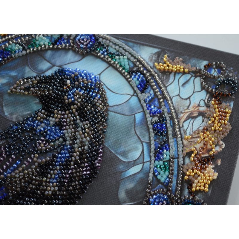 Midi Bead Embroidery Kit on Art Canvas "Shade of night"