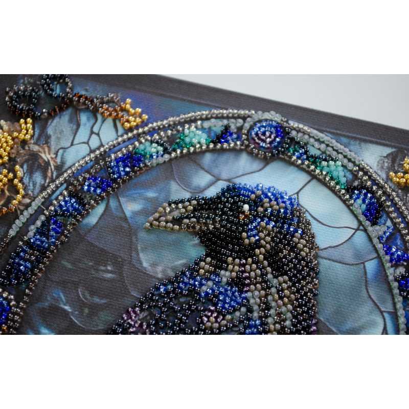 Midi Bead Embroidery Kit on Art Canvas "Shade of night"