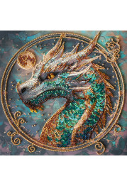 Midi Bead Embroidery Kit on Art Canvas "Breath of Fire"