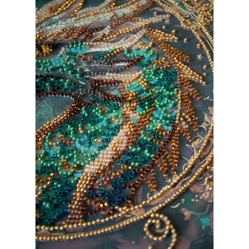 Midi Bead Embroidery Kit on Art Canvas "Breath of Fire"