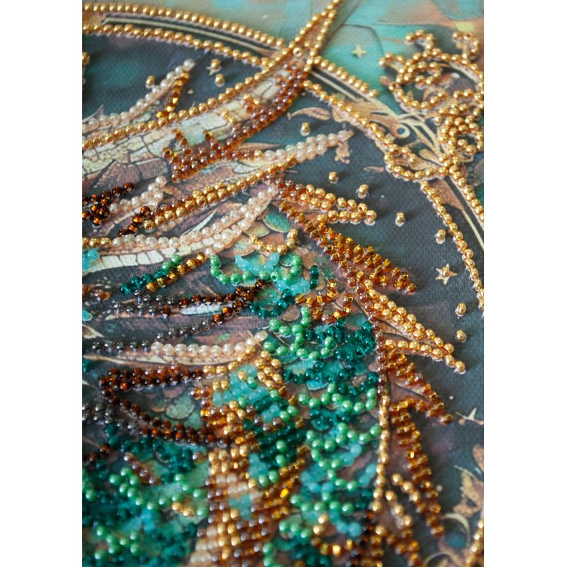 Midi Bead Embroidery Kit on Art Canvas "Breath of Fire"
