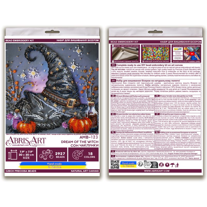 Midi Bead Embroidery Kit on Art Canvas "Dream of the Witch"