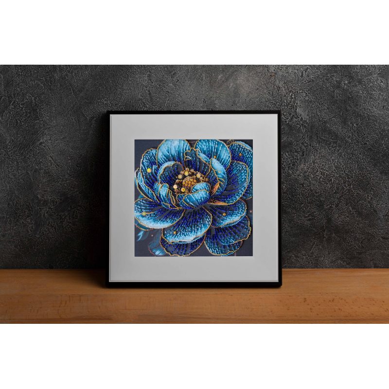 Midi Bead Embroidery Kit on Art Canvas "Royal Bloom"