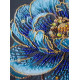 Midi Bead Embroidery Kit on Art Canvas "Royal Bloom"