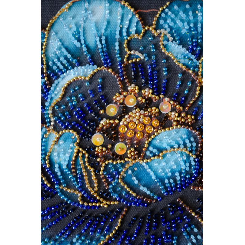 Midi Bead Embroidery Kit on Art Canvas "Royal Bloom"