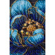 Midi Bead Embroidery Kit on Art Canvas "Royal Bloom"