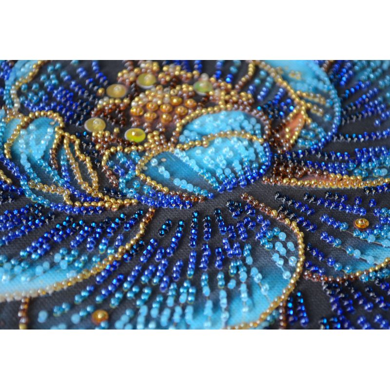 Midi Bead Embroidery Kit on Art Canvas "Royal Bloom"