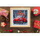 Midi Bead Embroidery Kit on Art Canvas "Holiday Delivery"