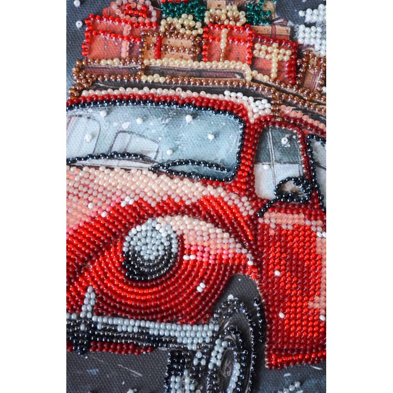 Midi Bead Embroidery Kit on Art Canvas "Holiday Delivery"