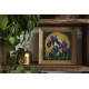 Midi Bead Embroidery Kit on Art Canvas "Dancing in golden light"